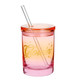 Glass DOF with Lid and Straw - Glowin' Glass DOF with Lid and Straw - Glowin'